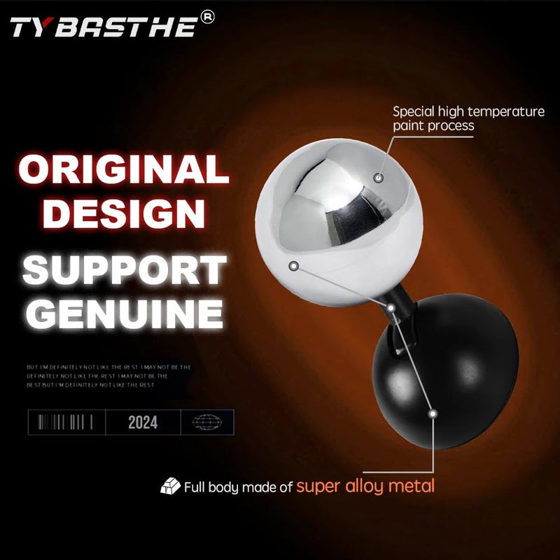 Tybasthe Original Push Start Button Metal Car Joystick Starter Engine Start Stop Cover - Cool Interior Decorations Accessories - Silver - Image 2